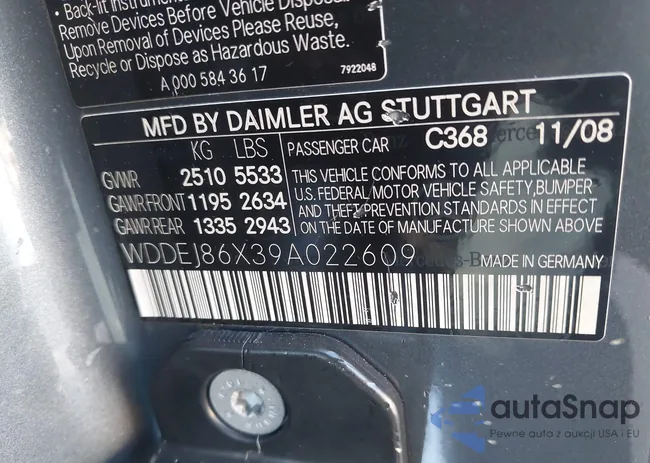 WDDEJ86X39A022609: 43545775