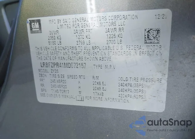 LRBFZPR41MD072157: 43545043