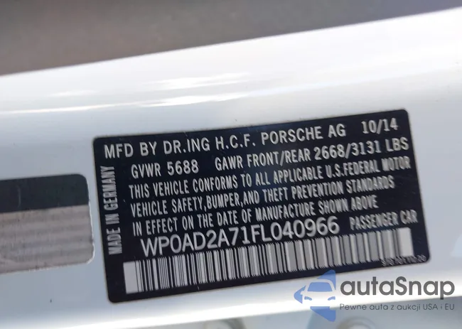 WP0AD2A71FL040966: 43545081