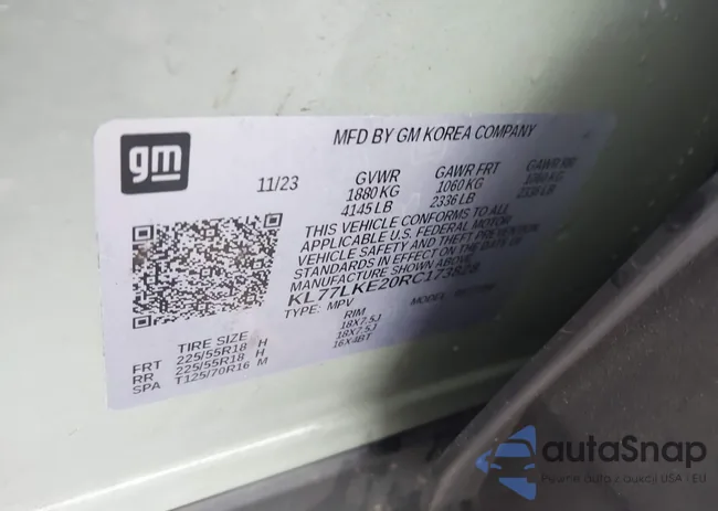 KL77LKE20RC173828: 43546411