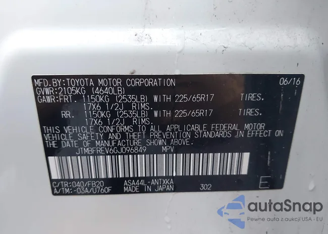 JTMBFREV6GJ096849: 43546443