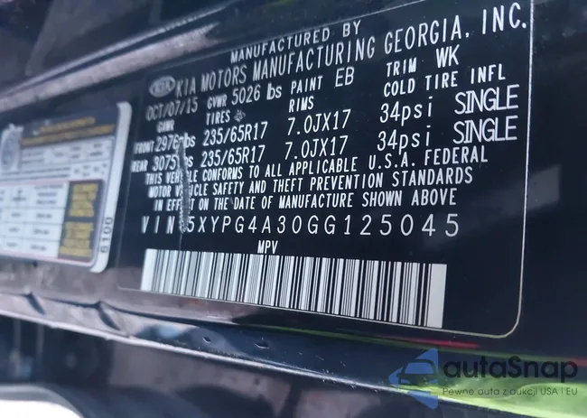 5XYPG4A30GG125045: 43546501