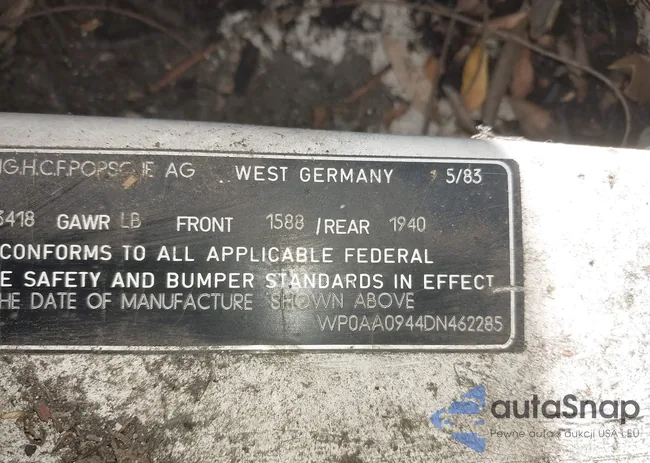 WP0AA0944DN462285: 43546521