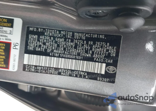 4T1BF1FK6HU681691: 43546662