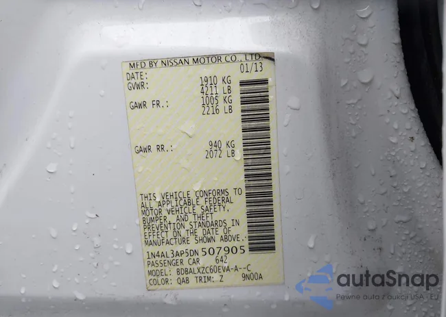 1N4AL3AP5DN507905: 43546849