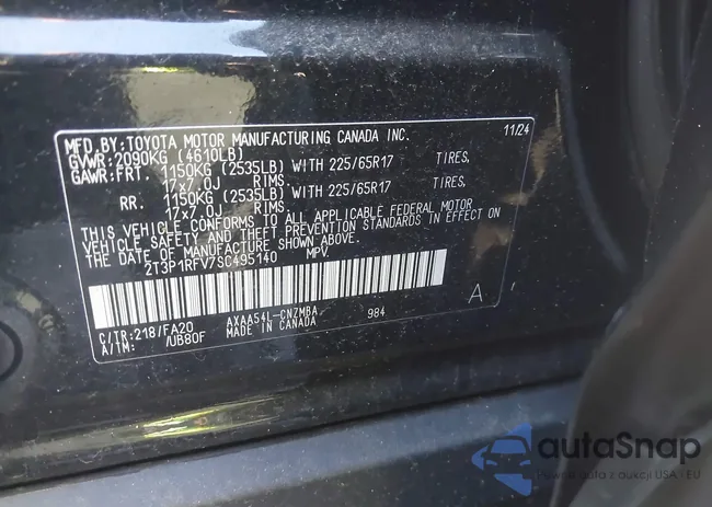 2T3P1RFV7SC495140: 43546876