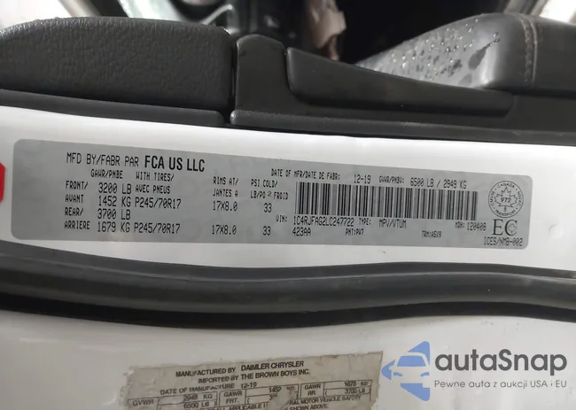 1C4RJFAG2LC247722: 43546956