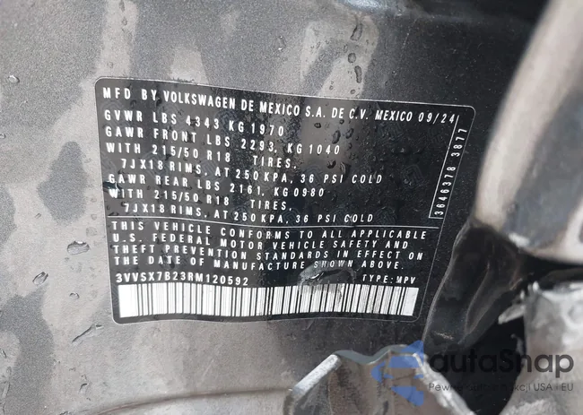 3VVSX7B23RM120592: 43546038