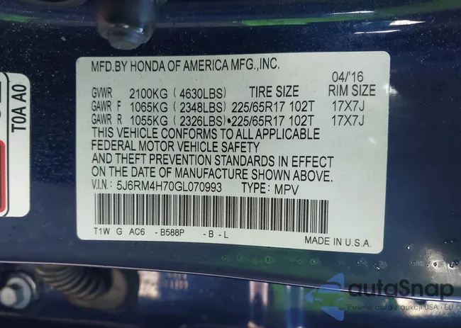 5J6RM4H70GL070993: 43546161