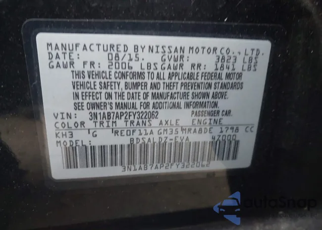 3N1AB7AP2FY322062: 43546287