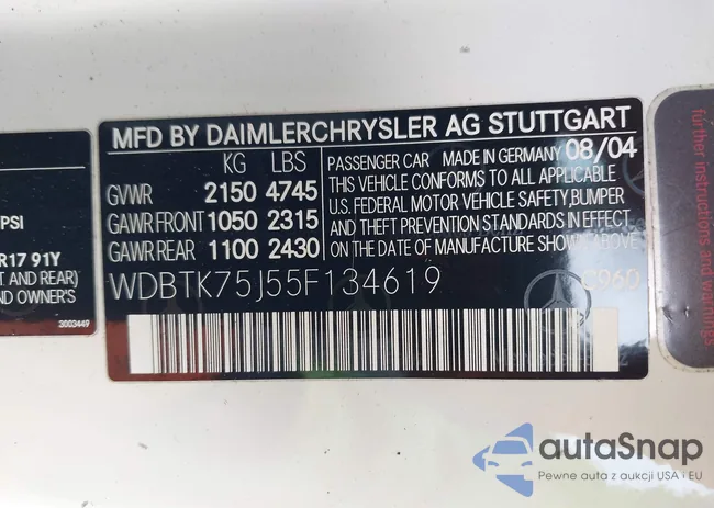 WDBTK75J55F134619: 43547557