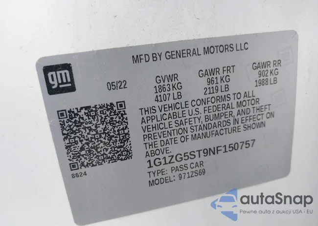 1G1ZG5ST9NF150757: 43547656