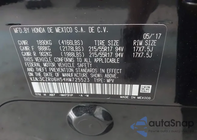 3CZRU6H54HM725523: 43547785