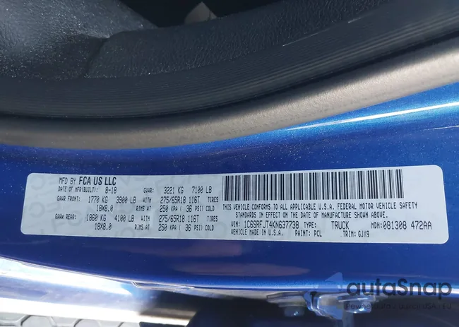 1C6SRFJT4KN637738: 43547920