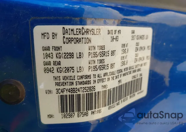 3C4FY48B24T252826: 43547091