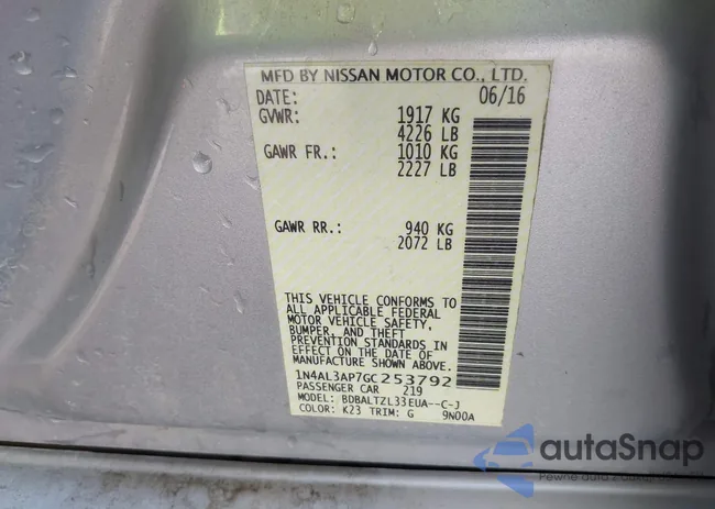 1N4AL3AP7GC253792: 43547159