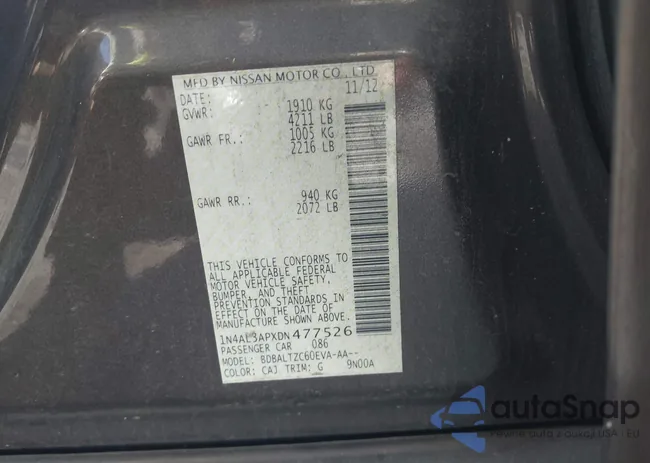 1N4AL3APXDN477526: 43547238