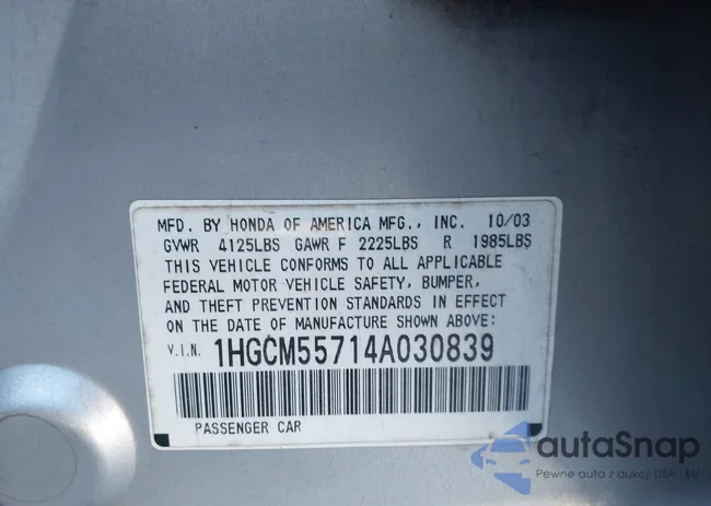 1HGCM55714A030839: 43548408