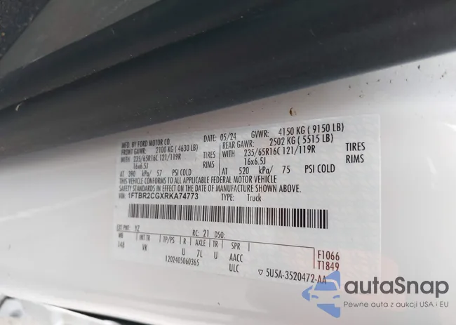 1FTBR2CGXRKA74773: 43548423