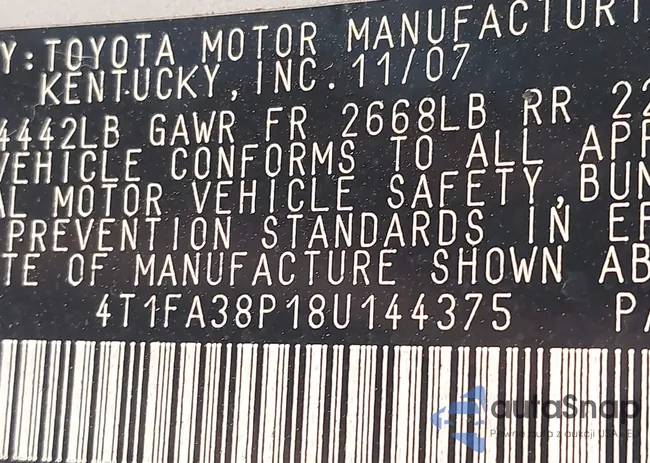 4T1FA38P18U144375: 43548552