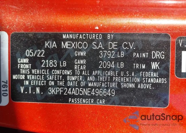 3KPF24AD5NE496649: 43548710