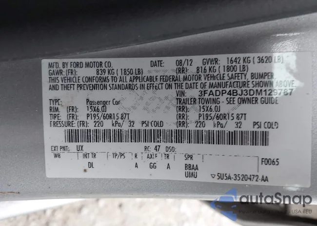 3FADP4BJ3DM129787: 43548749