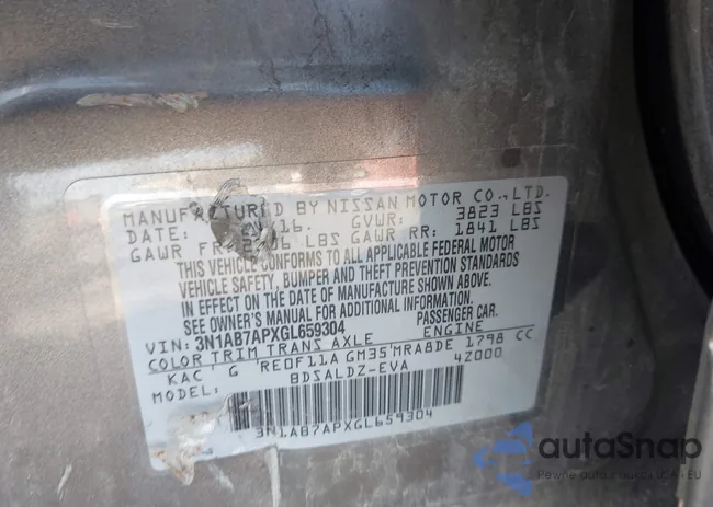 3N1AB7APXGL659304: 43548809