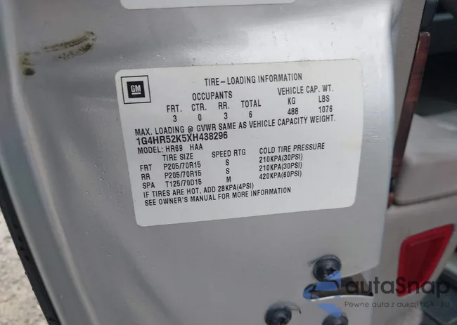 1G4HR52K5XH438296: 43548899