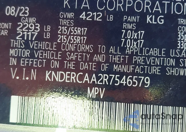 KNDERCAA2R7546579: 43548960