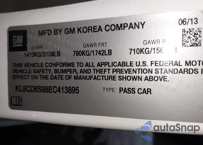 KL8CD6S98EC413895: 43548003