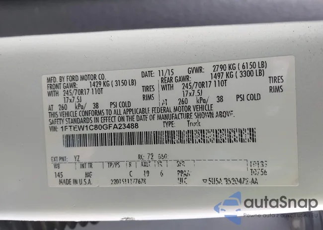 1FTEW1C80GFA23488: 43548166