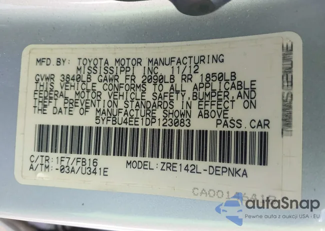 5YFBU4EE1DP123083: 43548218