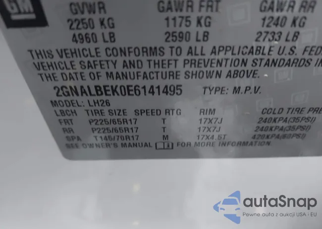 2GNALBEK0E6141495: 43549361