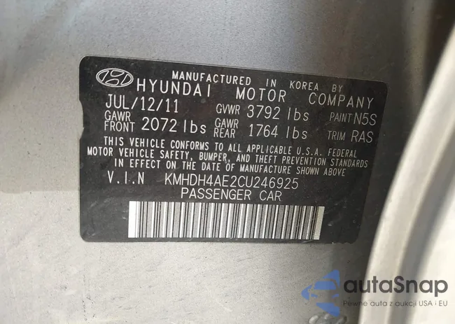 KMHDH4AE2CU246925: 43549585