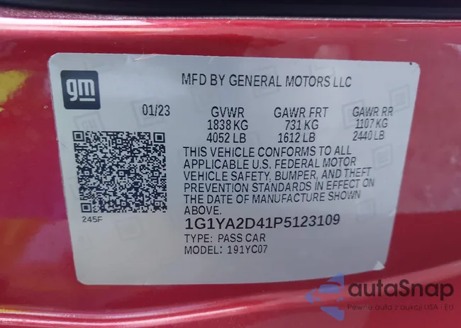 1G1YA2D41P5123109: 43549736