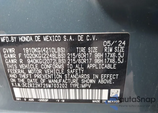 3CZRZ2H72SM703202: 43549738