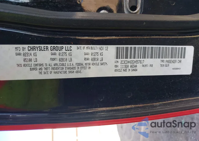 2C3CDXHG5DH557617: 43549810