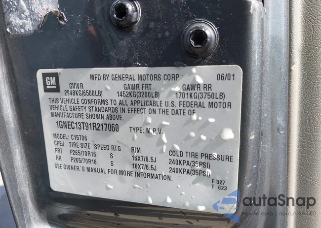 1GNEC13T91R217060: 43549897