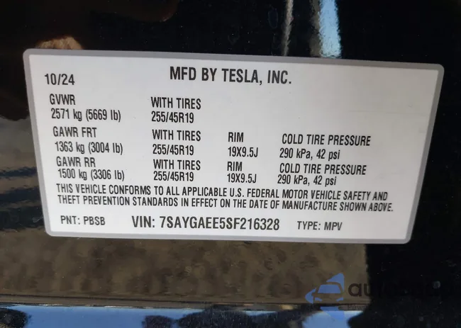 7SAYGAEE5SF216328: 43549020