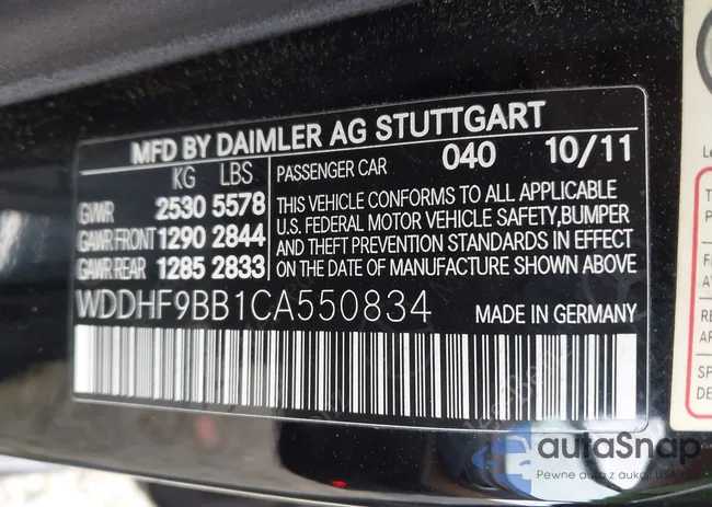 WDDHF9BB1CA550834: 43549286