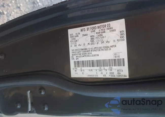 4M2EU47E06UJ22016: 43550450