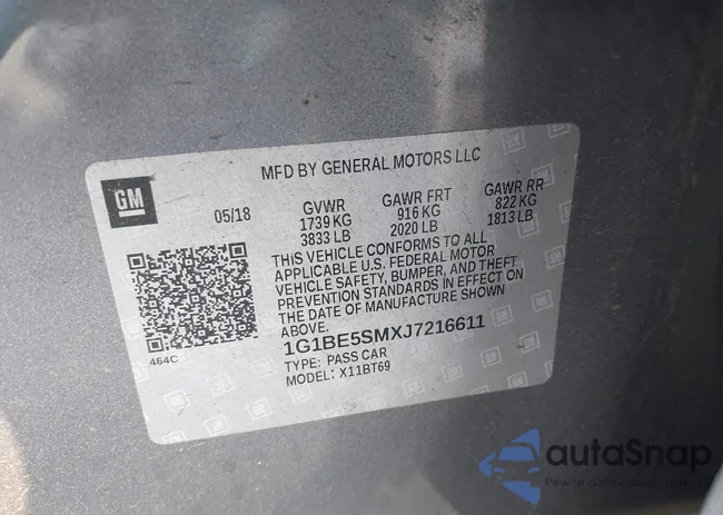 1G1BE5SMXJ7216611: 43550523