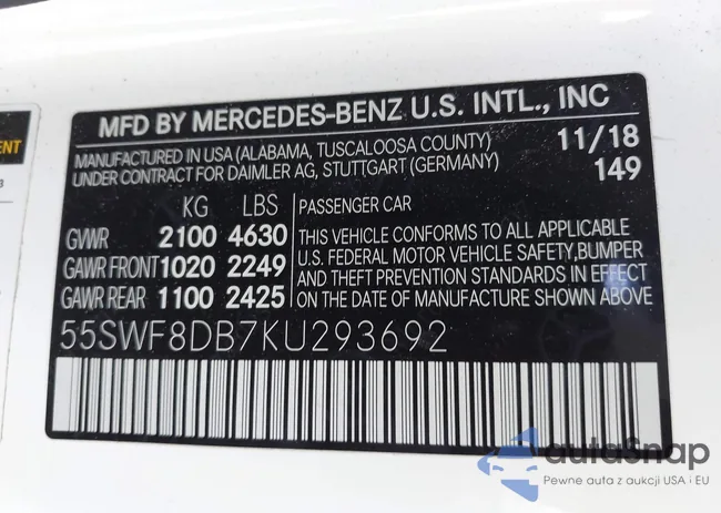 55SWF8DB7KU293692: 43550586