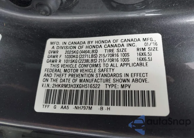 2HKRM3H3XGH516522: 43550667