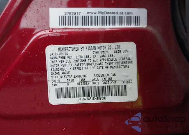 JN1BV7AP1EM689080: 43550104