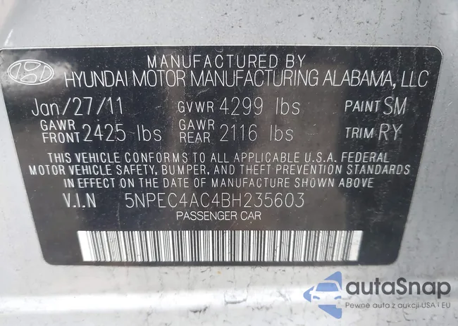 5NPEC4AC4BH235603: 43550111