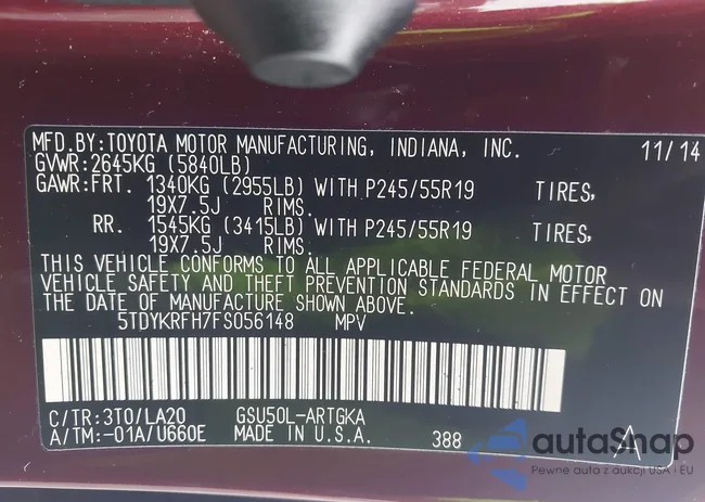 5TDYKRFH7FS056148: 43550124