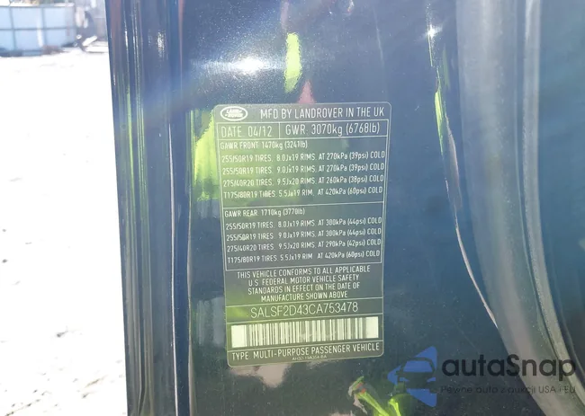 SALSF2D43CA753478: 43550245