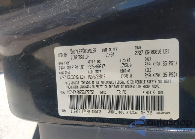 1D7HE42N75S176551: 43551469