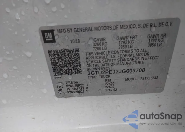 3GTU2PEJ7JG603708: 43551653